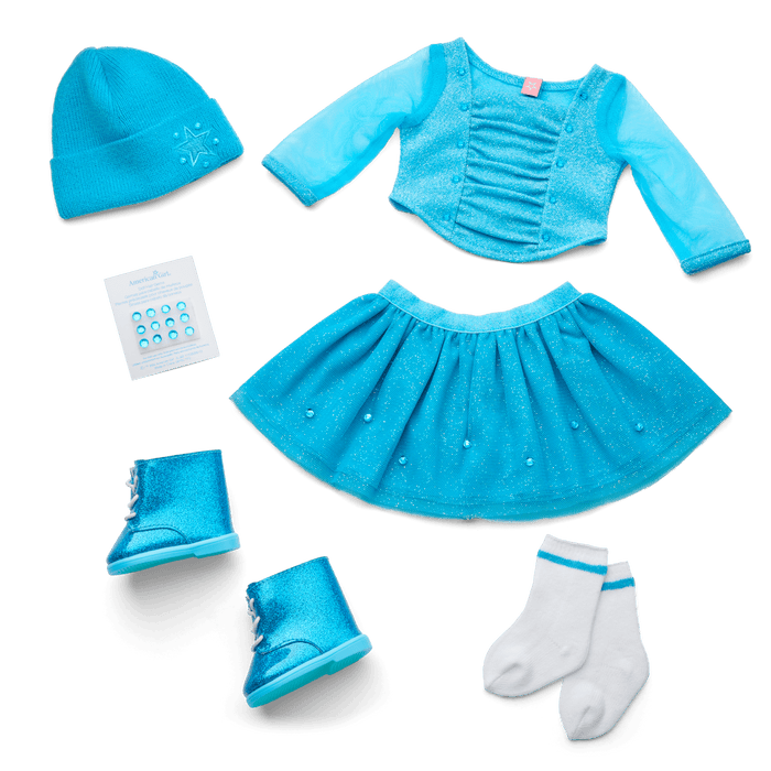 December Blue Brilliance Topaz Outfit for 18-inch Dolls L3