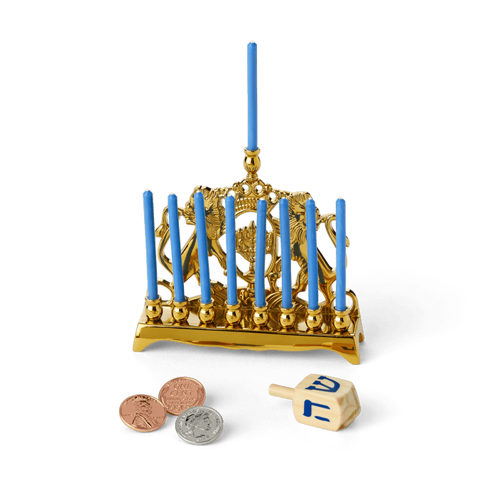 Rebecca’s™ Menorah & Dreidel Set for 18-inch Dolls (Historical Characters) I0