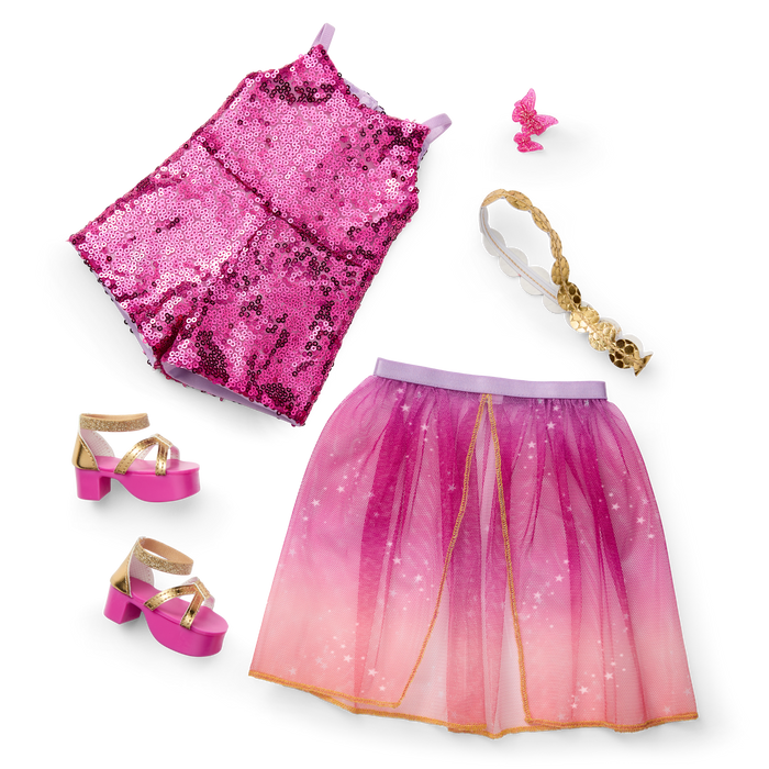 Glam Sparkly Concert Outfit for 18-inch Dolls V6
