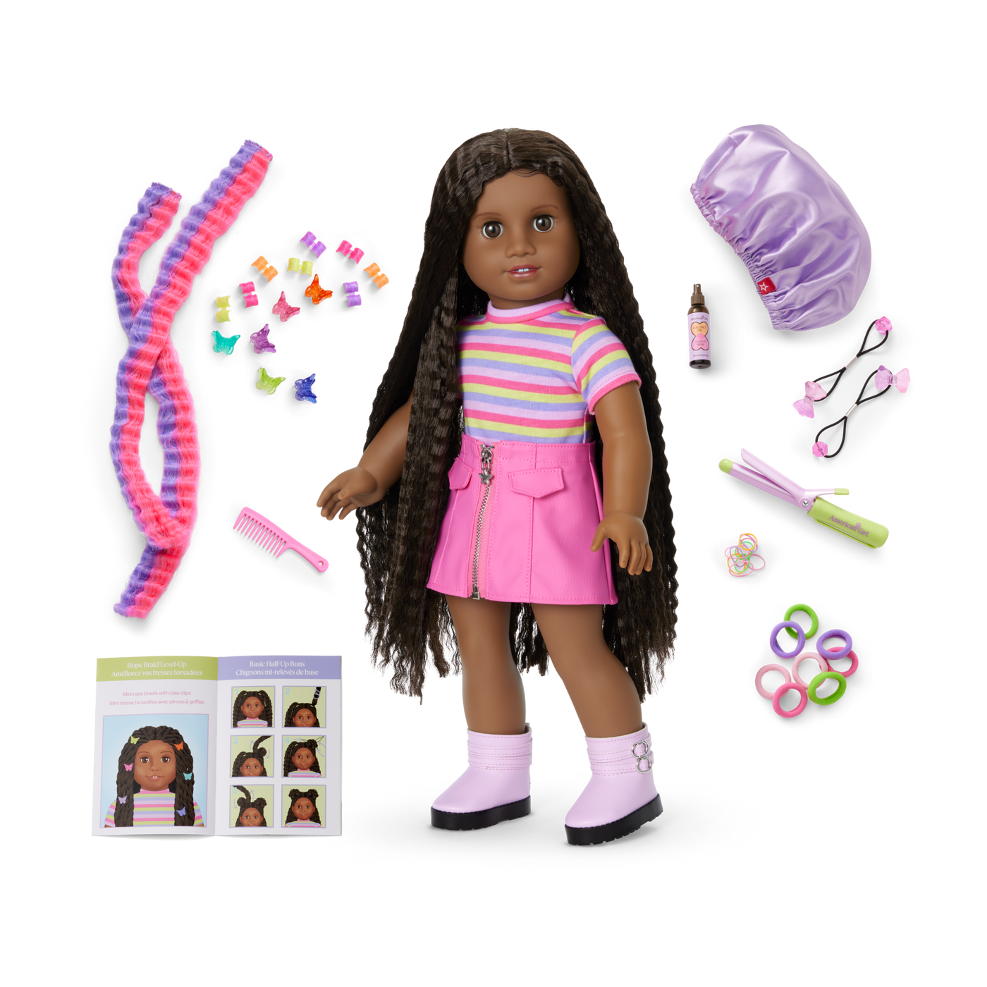 Long Hair Looks™ by Truly Me™ 18-inch Doll #135 & hair accessories L0