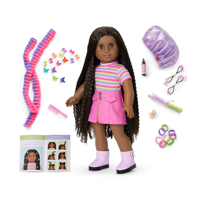 Long Hair Looks™ by Truly Me™ 18-inch Doll #135 & hair accessories L0