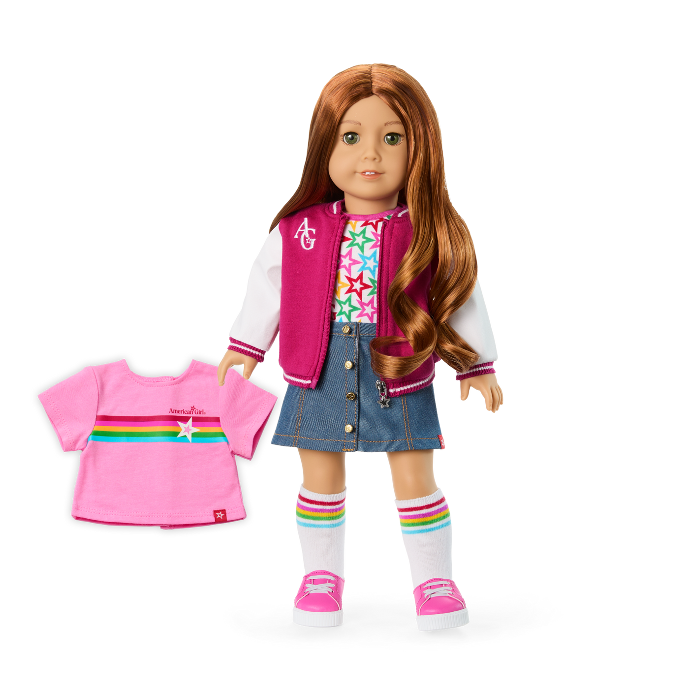 Truly Me™ 18-inch Doll #103 with wavy red hair T8