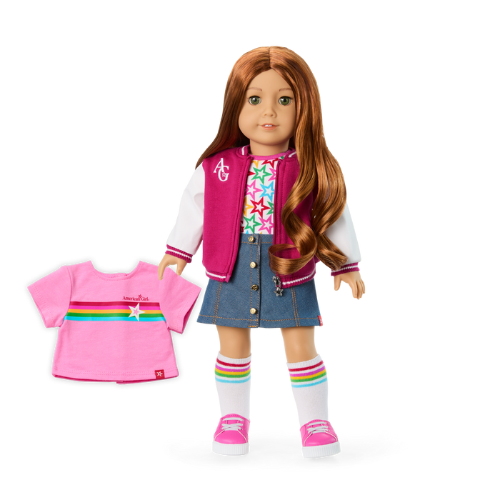 Truly Me™ 18-inch Doll #103 with wavy red hair T8