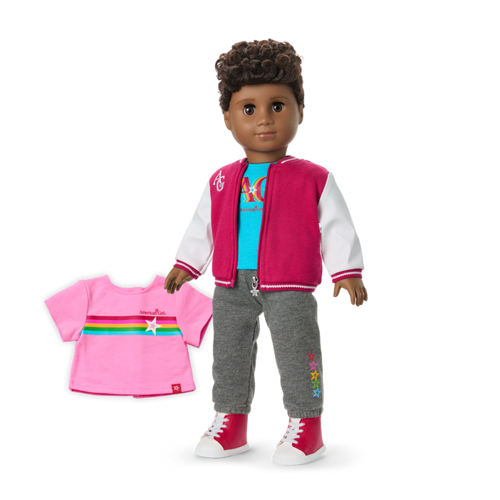 Truly Me™ 18-inch Doll #113 with curly dark-brown hair E5