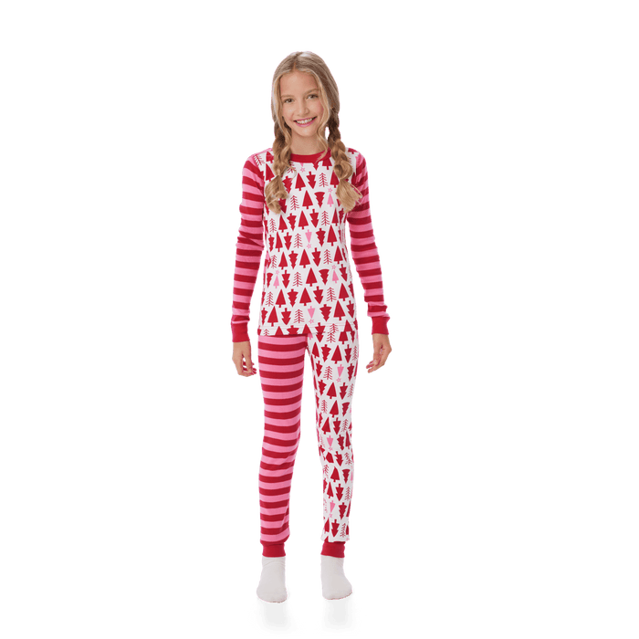 American Girl® x Hanna Andersson Holiday Treetops Pajamas for Little Girls & Girls O5