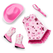 Glam Pink Cowgirl Outfit for 18-inch Dolls K0