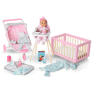 Little Bitty Baby™ Layette & High Chair Set for 7.75-inch Dolls A7
