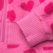 Pink Hearts Hoodie Dress for Girls Z6