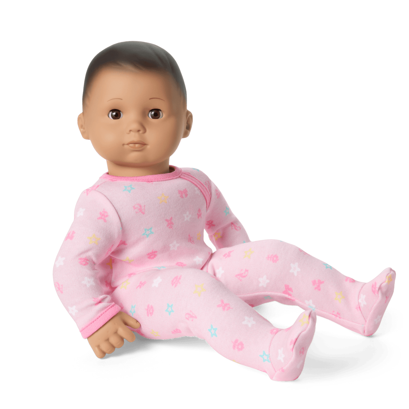 Bitty Baby® Doll #5 with dark-brown hair in Pastel Pink K5