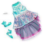 Glam Shimmering Ocean Outfit for 18-inch Dolls Z8