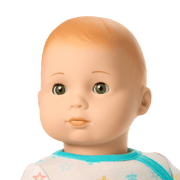 Bitty Baby® Doll #6 with red hair in Pastel Blue C2