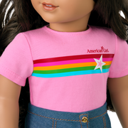 Truly Me™ 18-inch Doll #108 with curly black-brown hair O5
