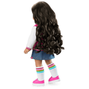 Truly Me™ 18-inch Doll #108 with curly black-brown hair O5