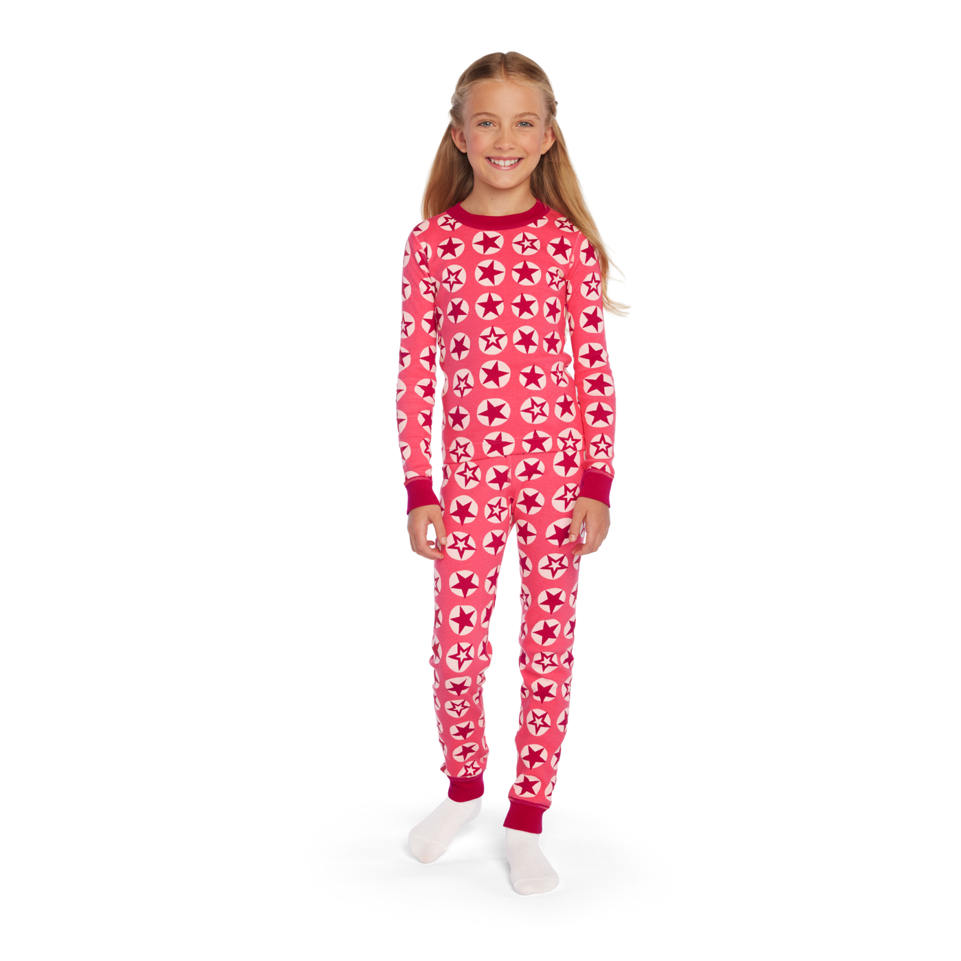 American Girl® x Hanna Andersson Berry Bright Stars Pajamas for Little Girls & Girls E9