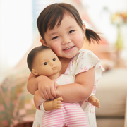 Bitty Baby® Doll #4 with black hair in Pretty Pink Z4