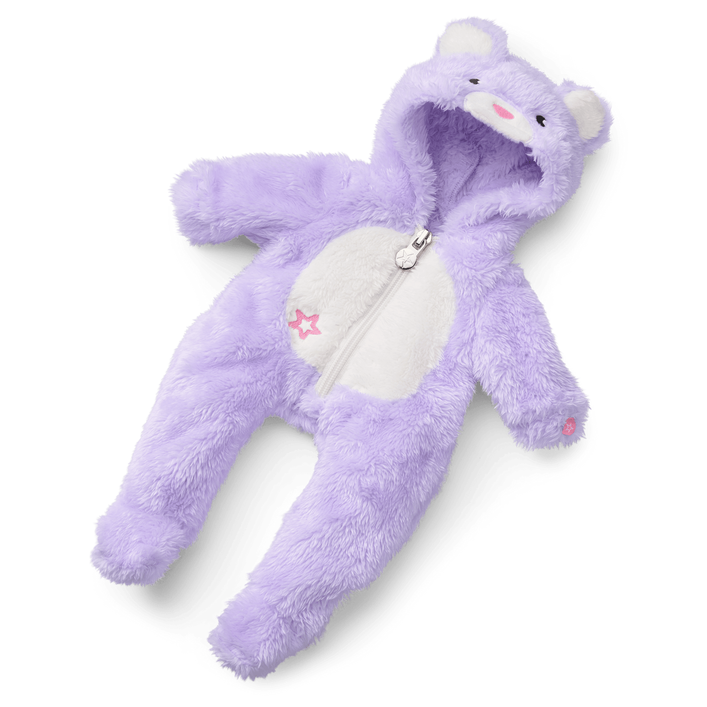Lovable Lavender Bear One-Piece Outfit for Bitty Baby® Dolls R1