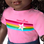 Truly Me™ 18-inch Doll #127 with curly dark-brown hair Z7