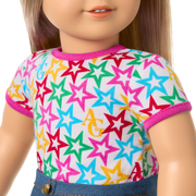 Truly Me™ 18-inch Doll #100 with straight layered blonde hair J0