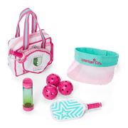 Raquel's™ Pickleball Bag & Paddle Set for 18-inch Dolls (Girl of the Year™ 2026) T5