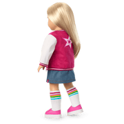 Truly Me™ 18-inch Doll #100 with straight layered blonde hair J0