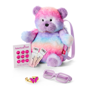 Colorful Teddy Bear Backpack & Accessory Set for 18-inch Dolls X2