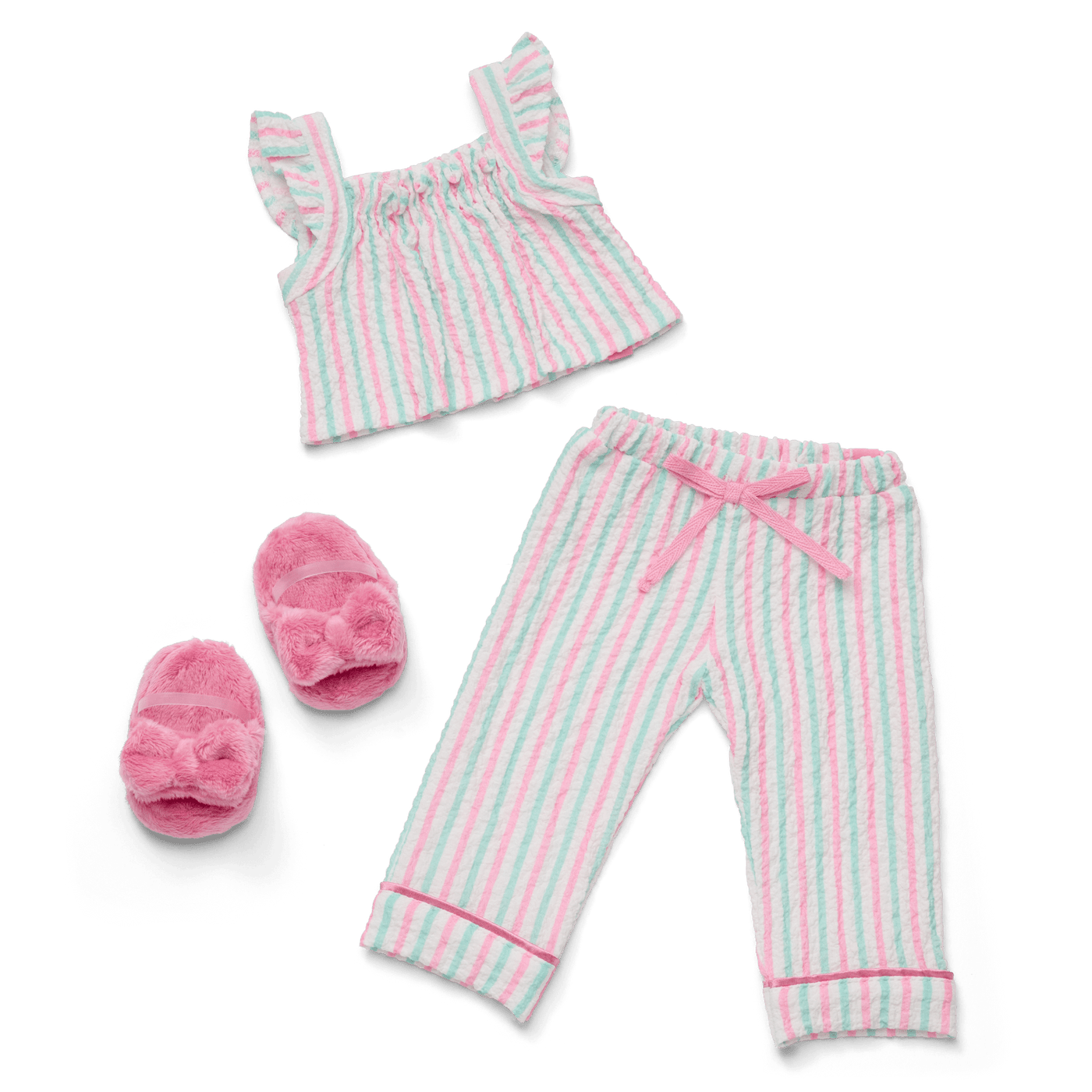 Raquel's™ Coastal Stripes Pajamas for 18-inch Dolls (Girl of the Year™ 2026) L5