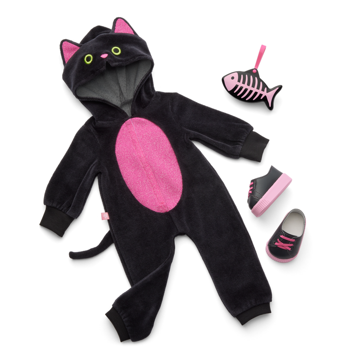 Claws & Cuddles Cat Costume for 18-inch Dolls Q4