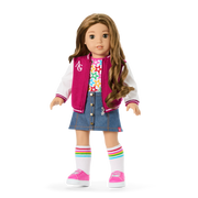 Truly Me™ 18-inch Doll #118 with curly caramel hair A1