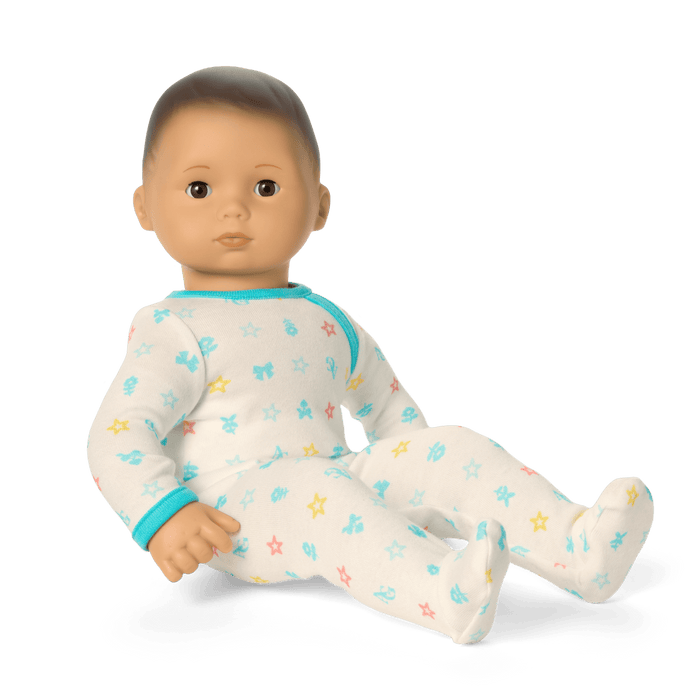 Bitty Baby® Doll #4 with black hair in Pastel Blue J1