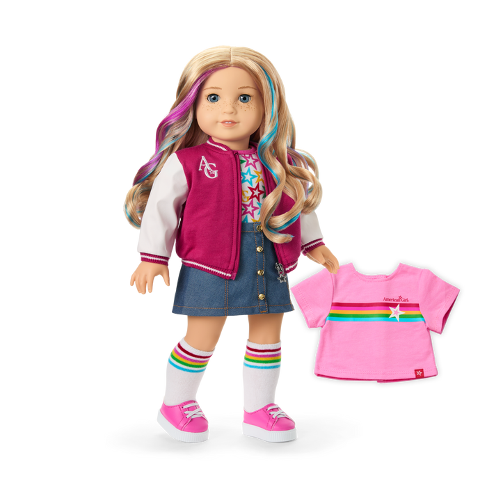 Truly Me™ 18-inch Doll #110 with wavy blonde hair W2