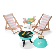 Raquel's™ Beach Chairs & Barbecue Set for 18-inch Dolls (Girl of the Year™ 2026) J0