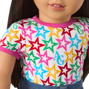 Truly Me™ 18-inch Doll #124 with straight black-brown hair F9