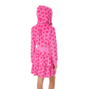 Pink Hearts Hoodie Dress for Girls Z6