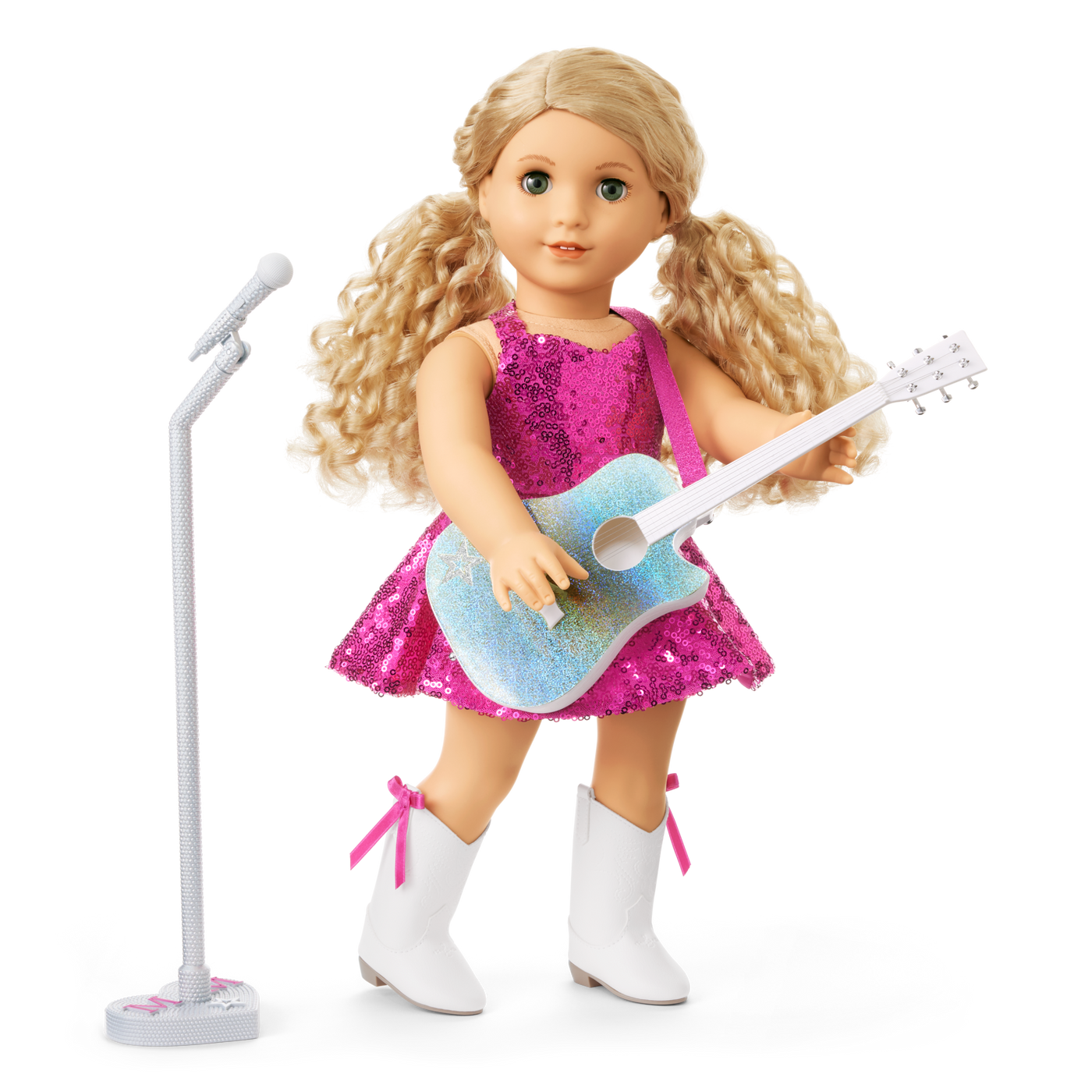 American Girl® x Megan Moroney Stage Outfit, Guitar & Mic Stand for 18-inch Dolls K1