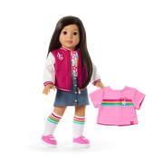 Truly Me™ 18-inch Doll #124 with straight black-brown hair I6