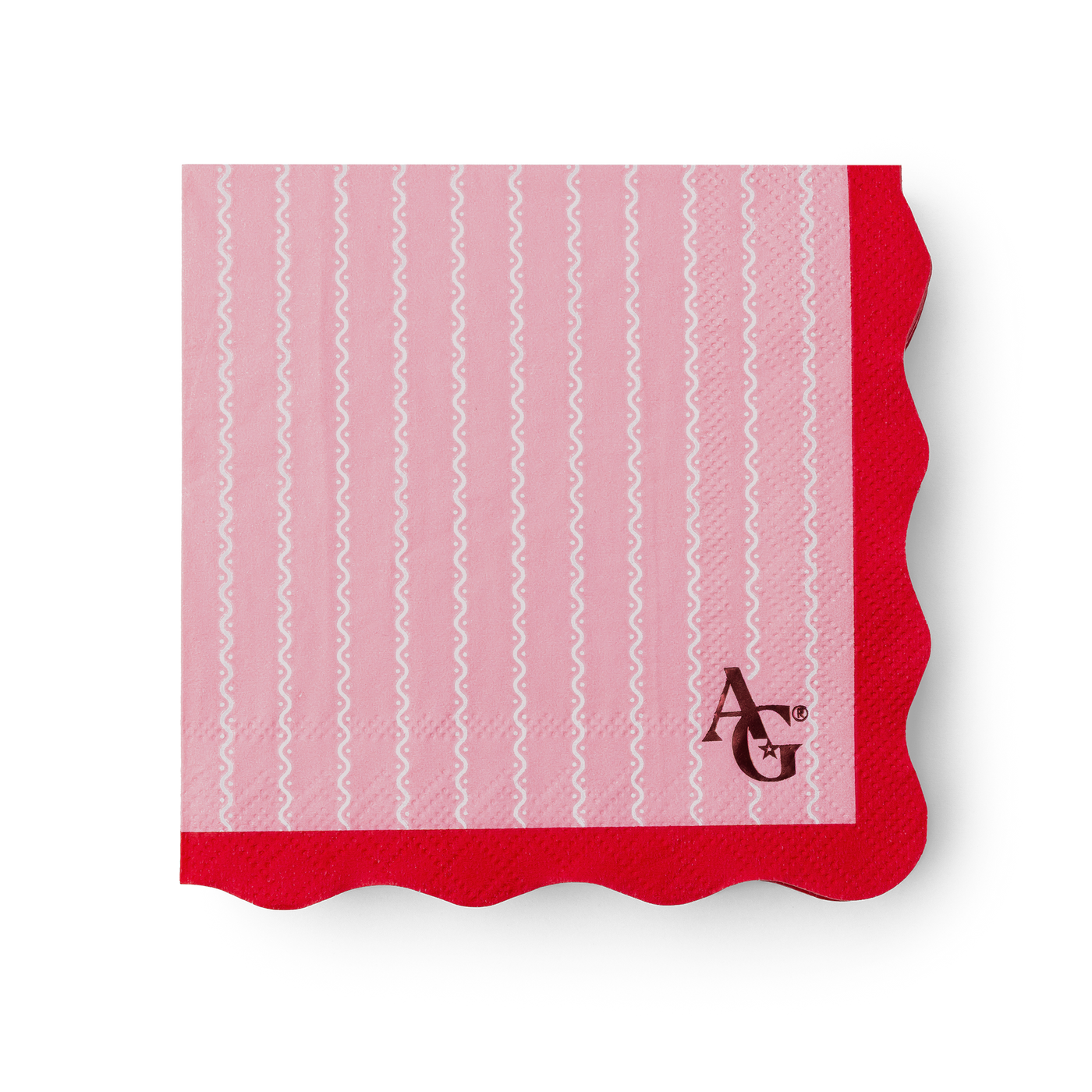 American Girl™ x Bonjour Fête Pink Pinstripe Small Napkins (Set of 20) X0