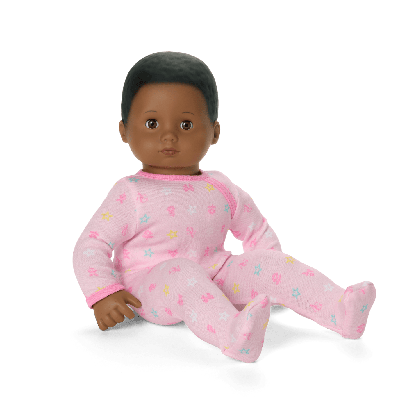 Bitty Baby® Doll #1 with black hair in Pastel Pink M1