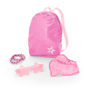 Pink Spotted Cow Backpack & Accessory Set for 18-inch Dolls L8