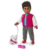 Truly Me™ 18-inch Doll #113 with curly dark-brown hair E5