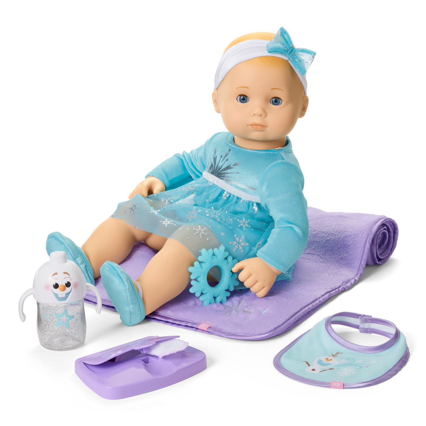 Disney Frozen Elsa Cuddle & Care Set with Bitty Baby® Doll by American Girl® C9