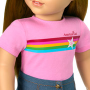 Truly Me™ 18-inch Doll #107 with straight brown hair T1