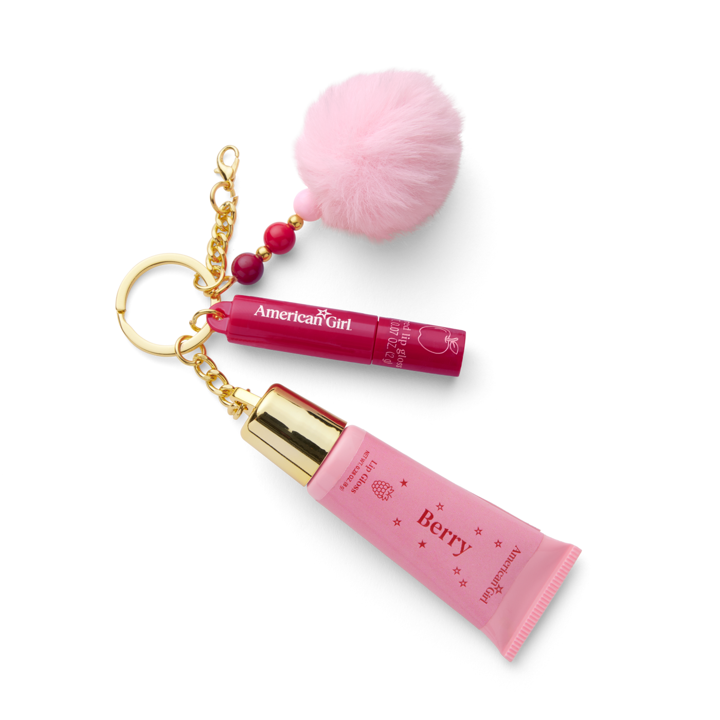 American Girl™ Lip Gloss Keychain Set for Girls C3