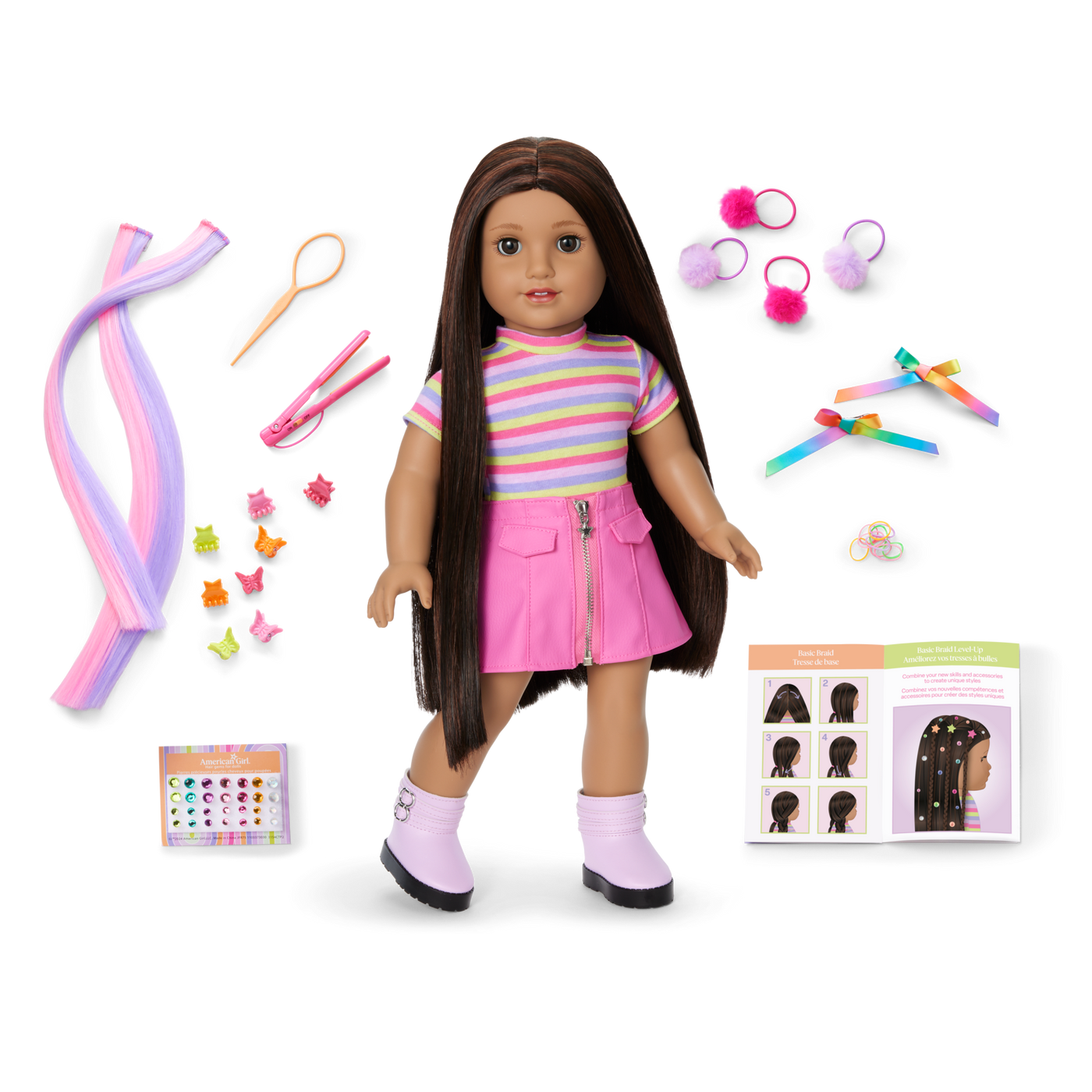 Long Hair Looks™ by Truly Me™ 18-inch Doll #134 & hair accessories V4