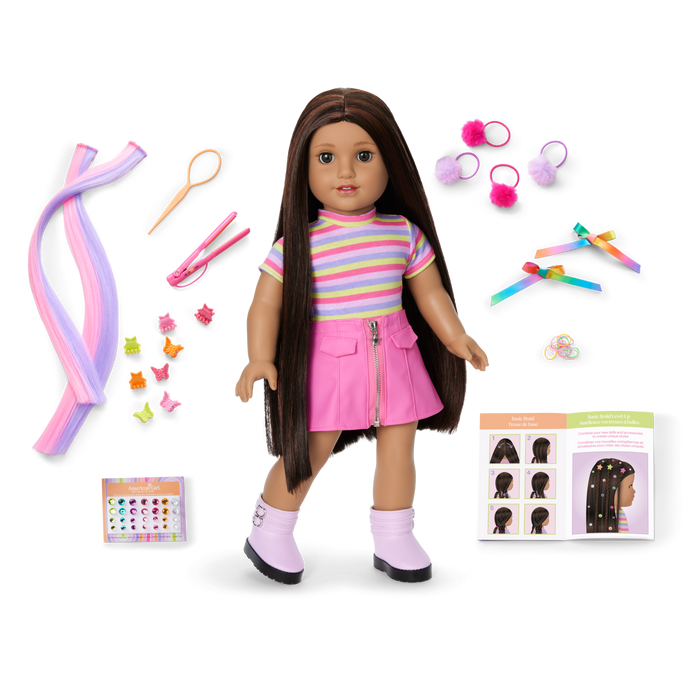 Long Hair Looks™ by Truly Me™ 18-inch Doll #134 & hair accessories V4