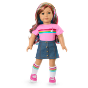 Truly Me™ 18-inch Doll #101 with wavy caramel hair Q9