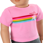 Truly Me™ 18-inch Doll #104 with straight caramel hair E6