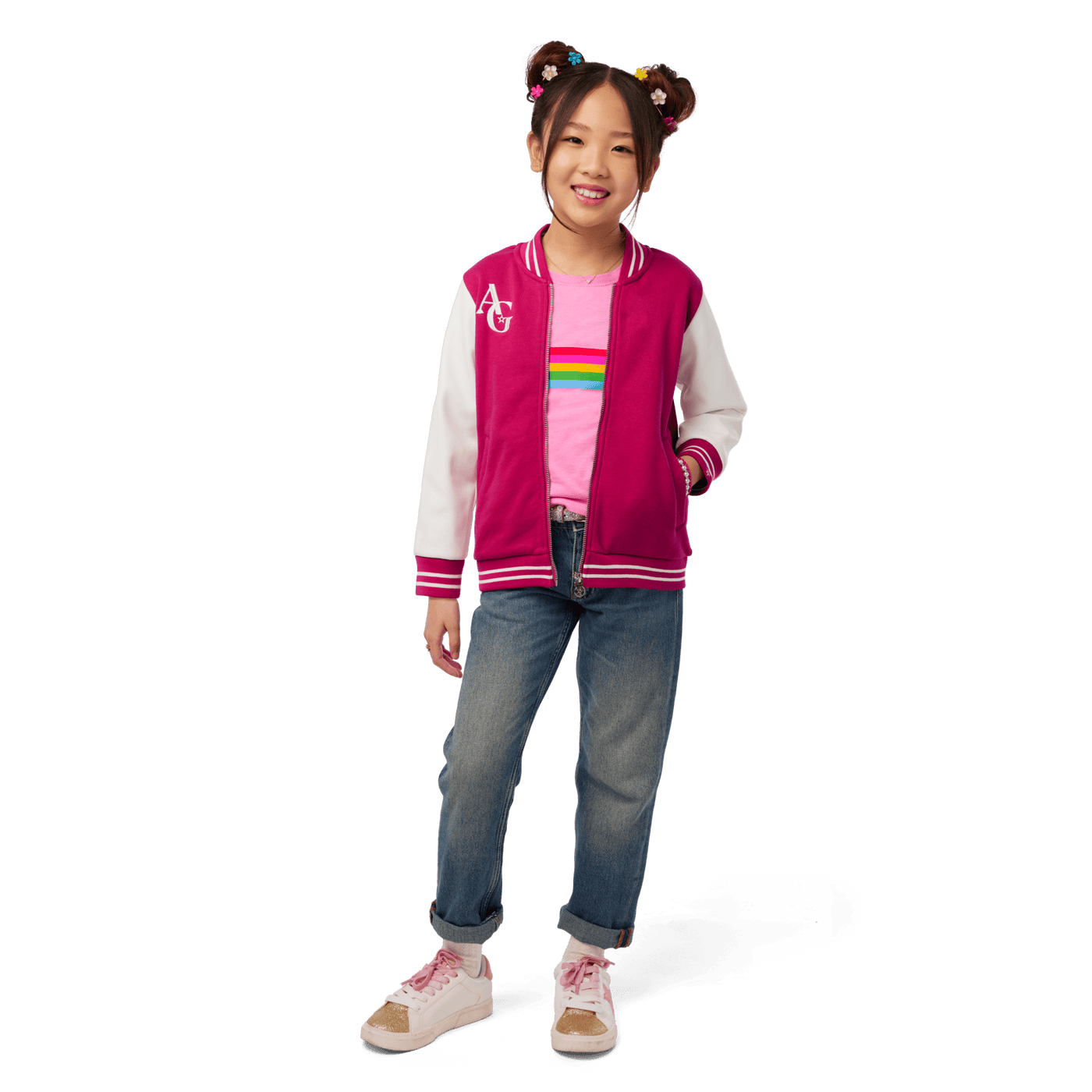 AG™ Star Squad Varsity Jacket for Girls F5