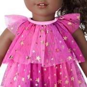 Pink Party-Ready Dress for 18-inch Dolls Q6