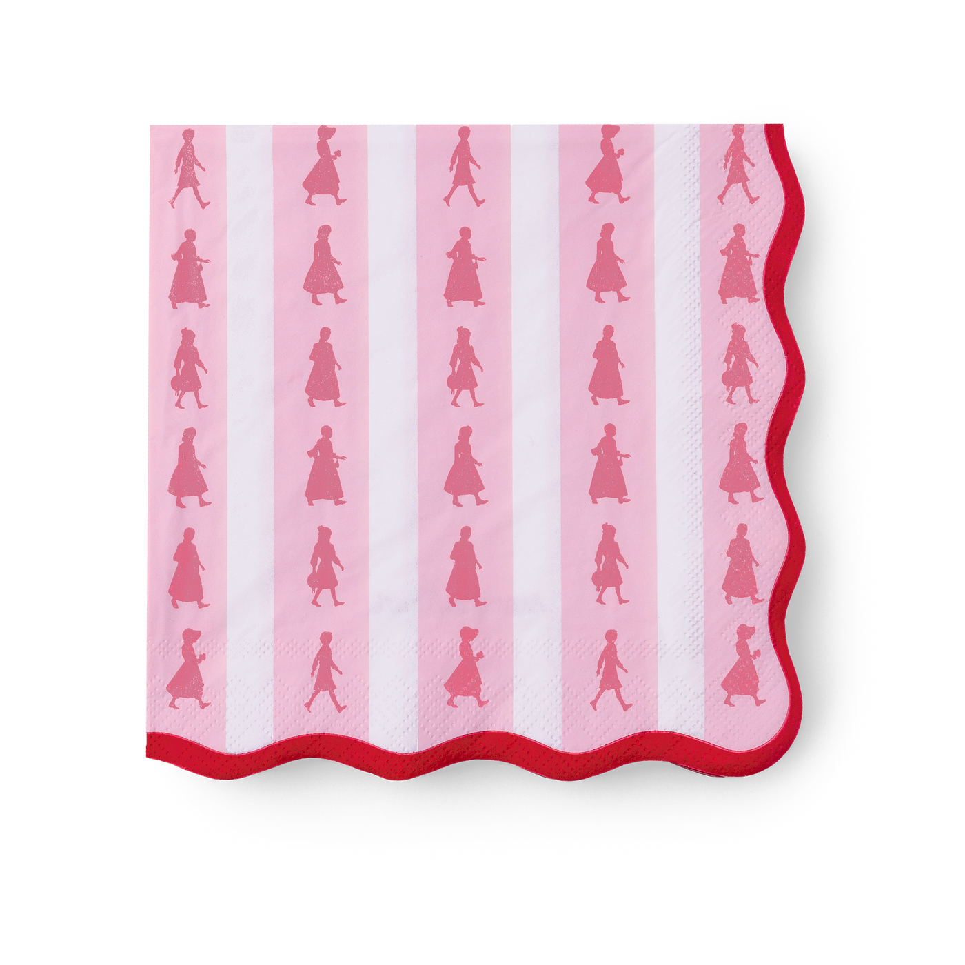 American Girl™ x Bonjour Fête Pink Stripe Large Napkins (Set of 20) Y6