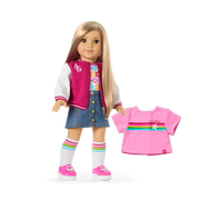 Truly Me™ 18-inch Doll #131 with straight blonde hair F7